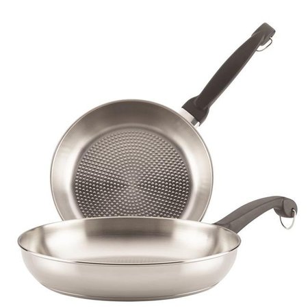 FARBERWARE Farberware 70218 Classic Traditions Pro Sear Stainless Steel Skillets - Pack of 2 70218
